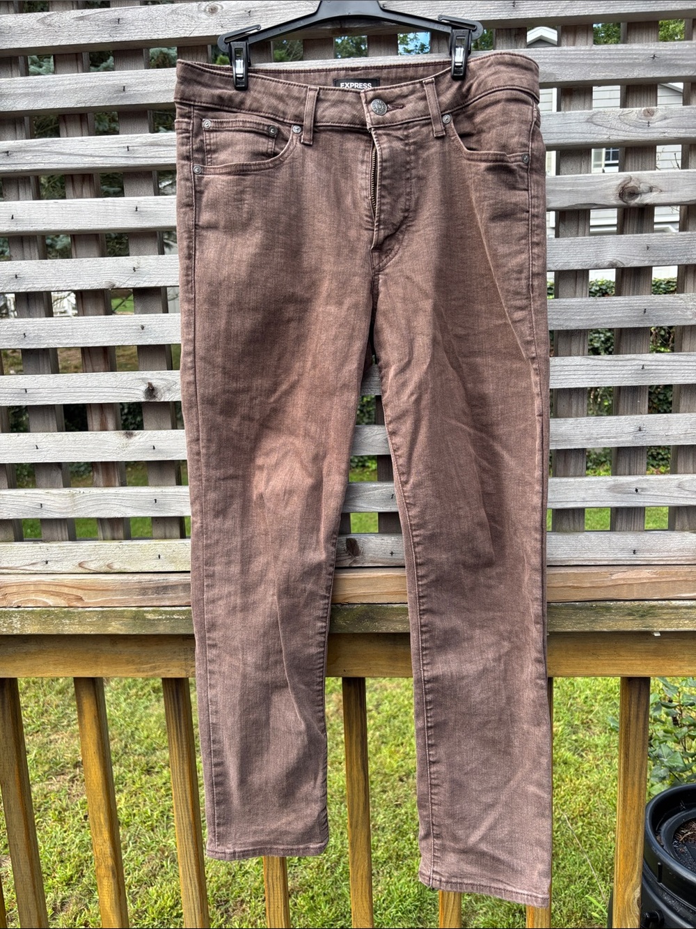 Express men’s slim fit Jeans in Brown